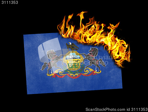 Image of Flag burning - Pennsylvania