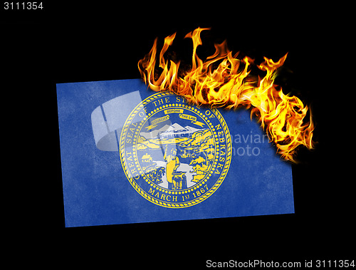 Image of Flag burning - Nebraska