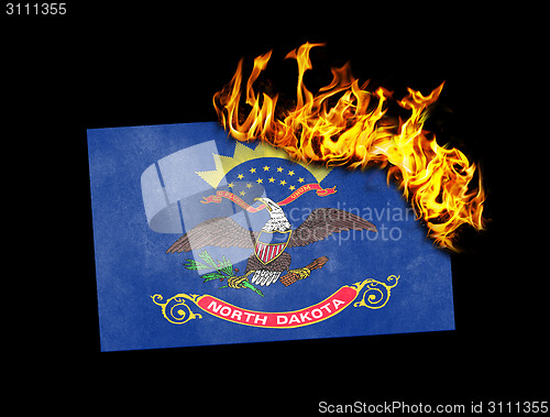 Image of Flag burning - North Dakota