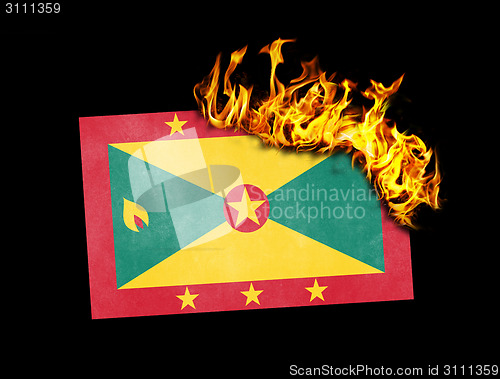 Image of Flag burning - Grenada