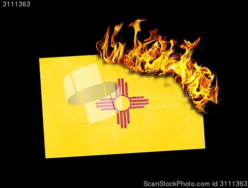 Image of Flag burning - New Mexico