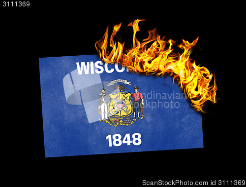 Image of Flag burning - Wisconsin