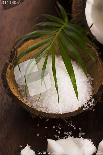 Image of coco bath. coconut with sea salt 