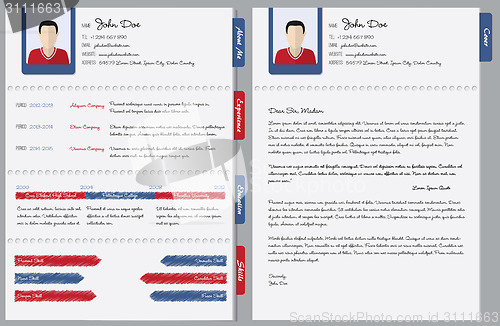 Image of Hand written cv with cover letter