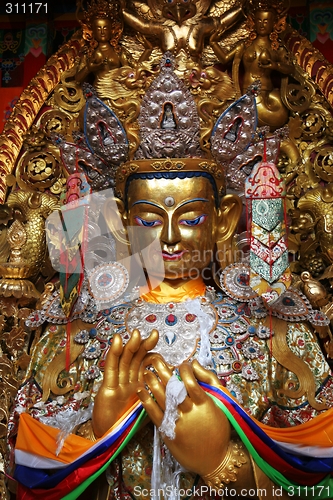 Image of Buddhist statue in a temple in China