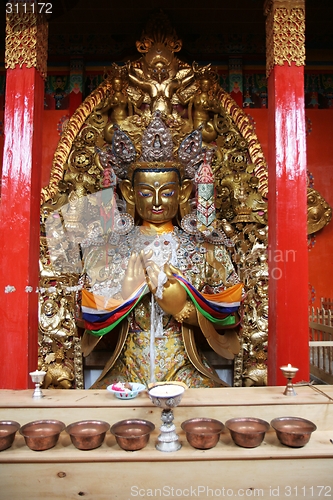 Image of Buddhist statue in a temple in China