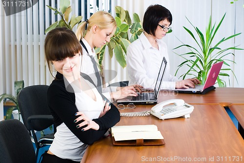 Image of Meeting of young business ladies