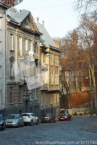 Image of Old dwelling houses in Lviv, Ukraine