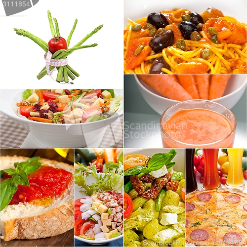Image of healthy Vegetarian vegan food collage