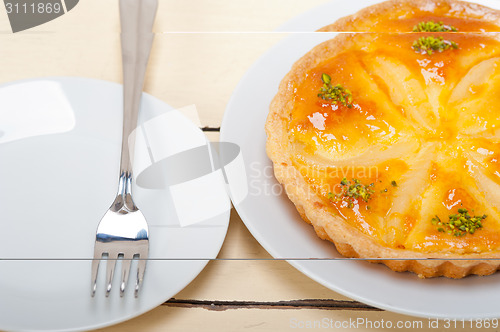 Image of fresh pears pie dessert cake 