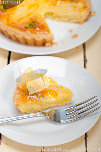 Image of fresh pears pie dessert cake 