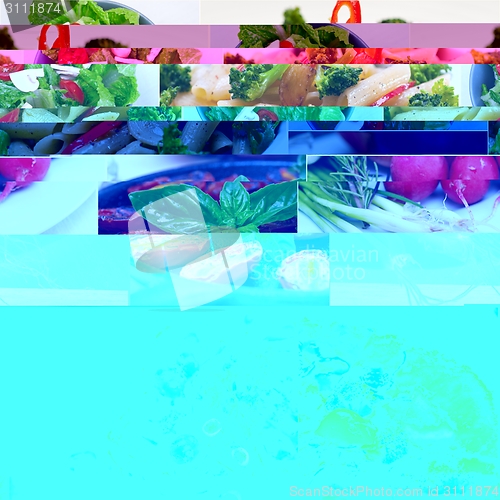 Image of healthy Vegetarian vegan food collage