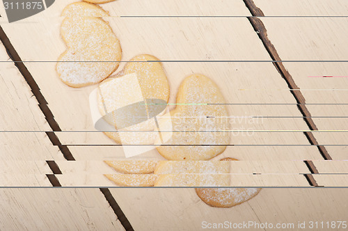 Image of heart shaped shortbread valentine cookies