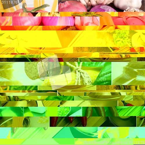 Image of healthy Vegetarian vegan food collage
