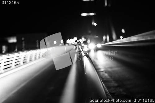 Image of Empty bridge at night