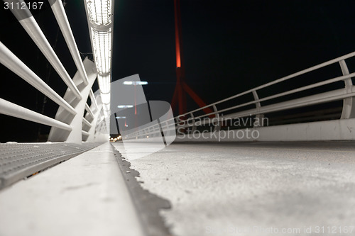 Image of Empty bridge at night