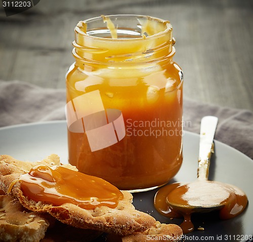 Image of jar of homemade caramel cream