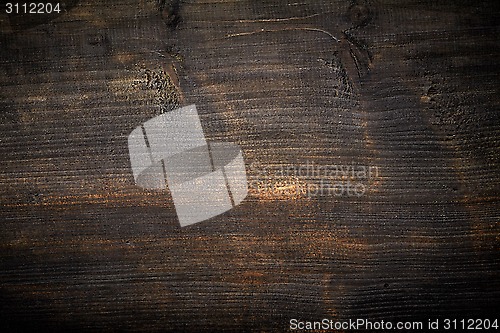 Image of black painted wood