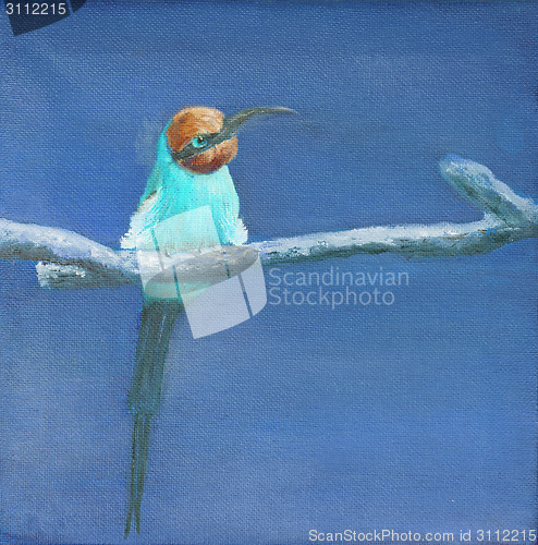 Image of Painting of carmine bee eater