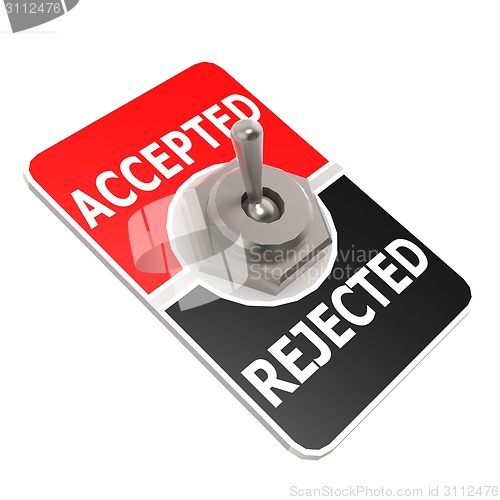 Image of Accepted and rejected toggle switch