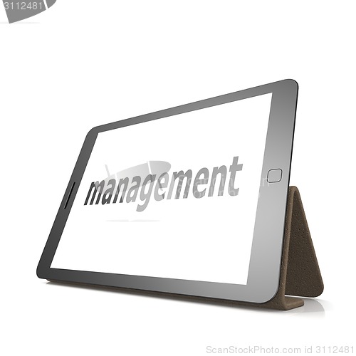 Image of Management word on the tablet