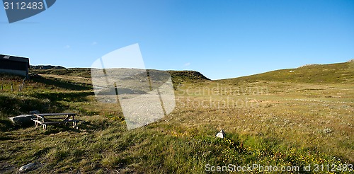 Image of Panoramic view of mountain plateau Valdresflye, Jotunheimen, Norway