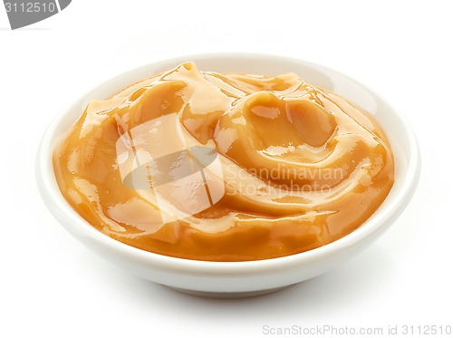 Image of bowl of caramel pudding