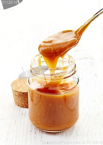 Image of jar of homemade caramel cream