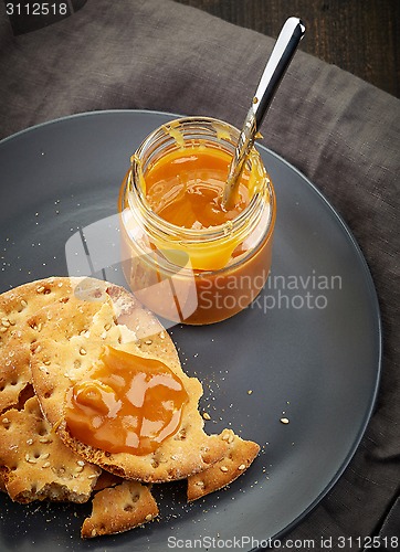 Image of jar of homemade caramel cream