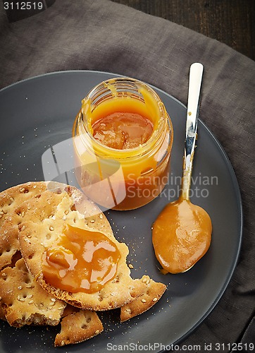 Image of jar of homemade caramel cream