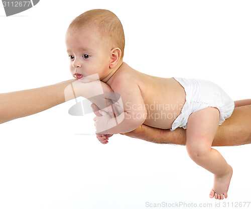 Image of baby newborn on parents hands
