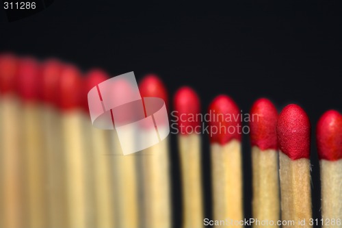 Image of Match sticks in a row