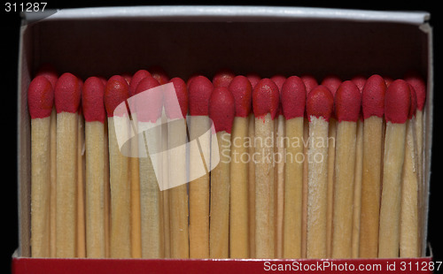 Image of Match sticks in a row