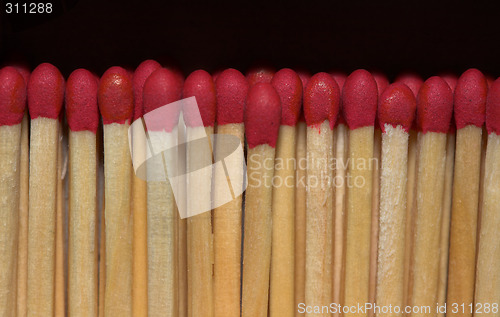 Image of Match sticks in a row