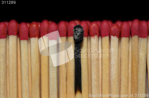 Image of Match sticks in a row