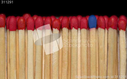 Image of Match sticks in a row