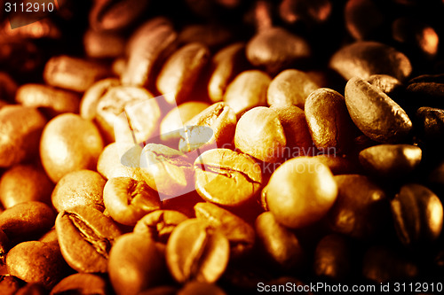 Image of Fragrant fried coffee beans 