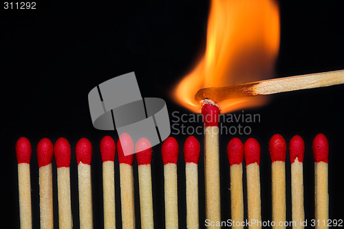 Image of Burning match