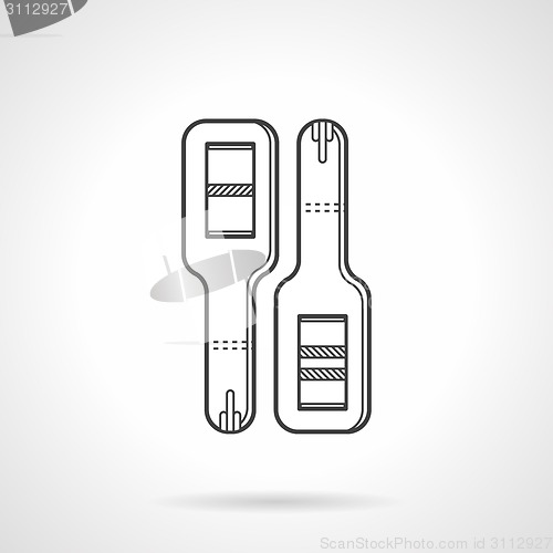 Image of Black line vector icon for pregnancy tests