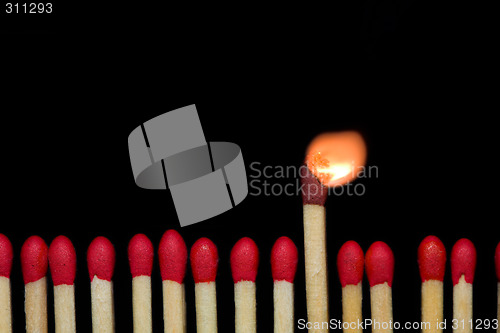 Image of Burning match