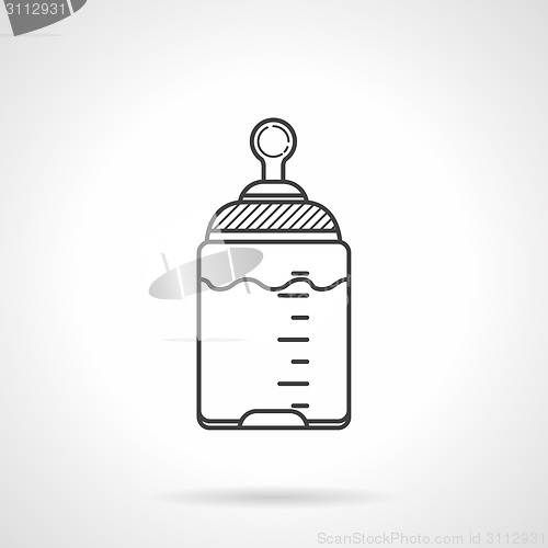 Image of Black line vector icon for baby bottle