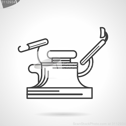 Image of Black line vector icon for gynecology chair