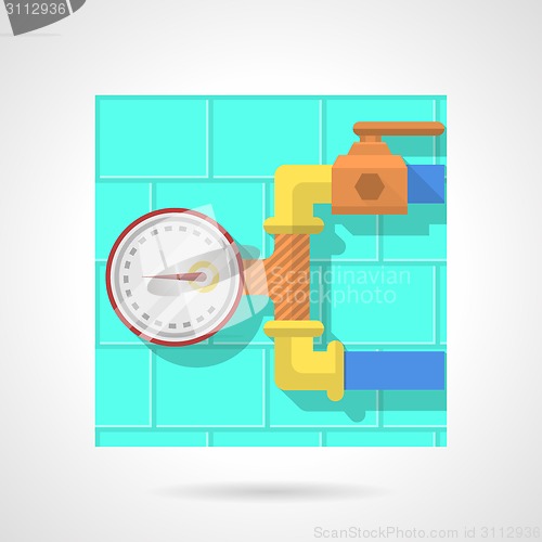 Image of Flat color vector icon for manometer