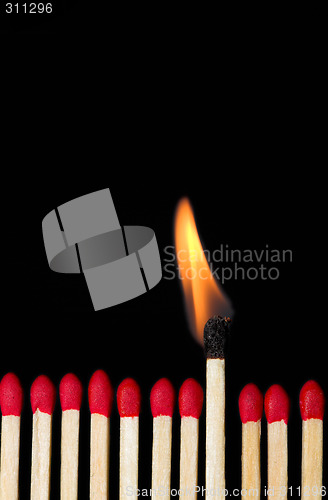 Image of Burning match