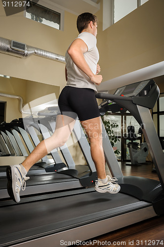 Image of Man running on treadmill