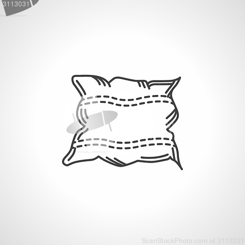 Image of Black vector icon for pillow