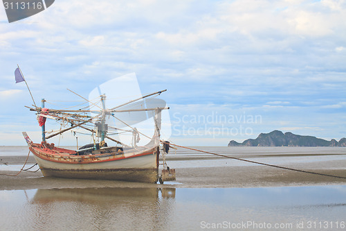 Image of Fishing boat on the beach