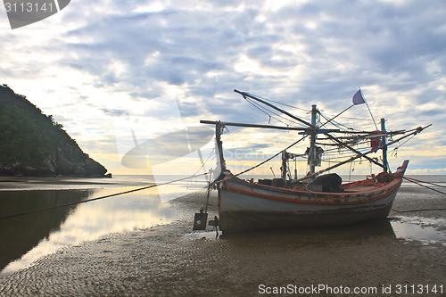 Image of Fishing boat on the beach