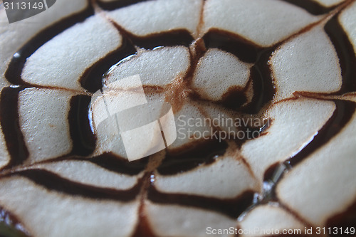 Image of Close up cappuccino coffee