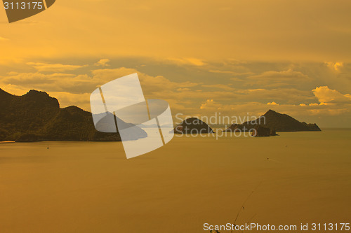 Image of Beautiful tropical island, beach landscape